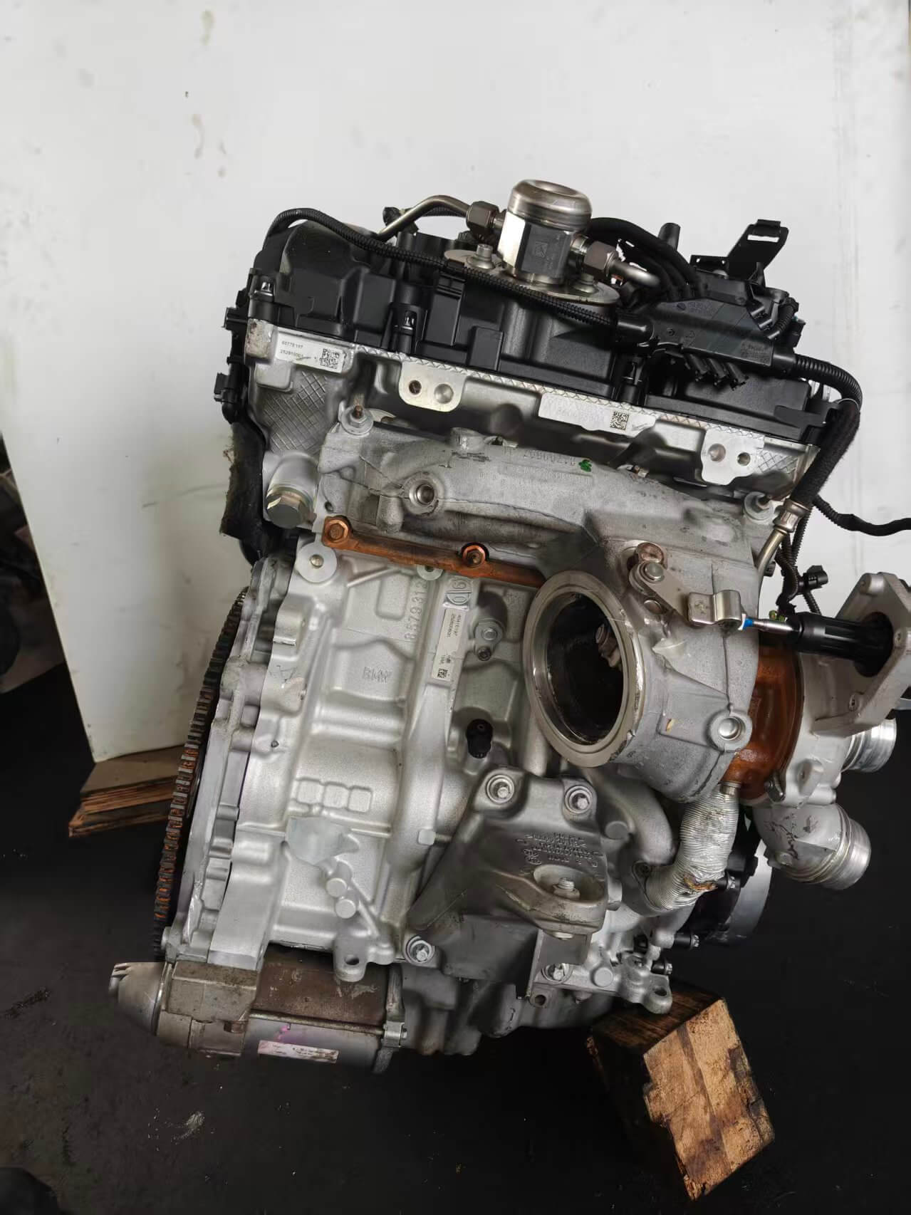 BMW B38 turbo engine side view