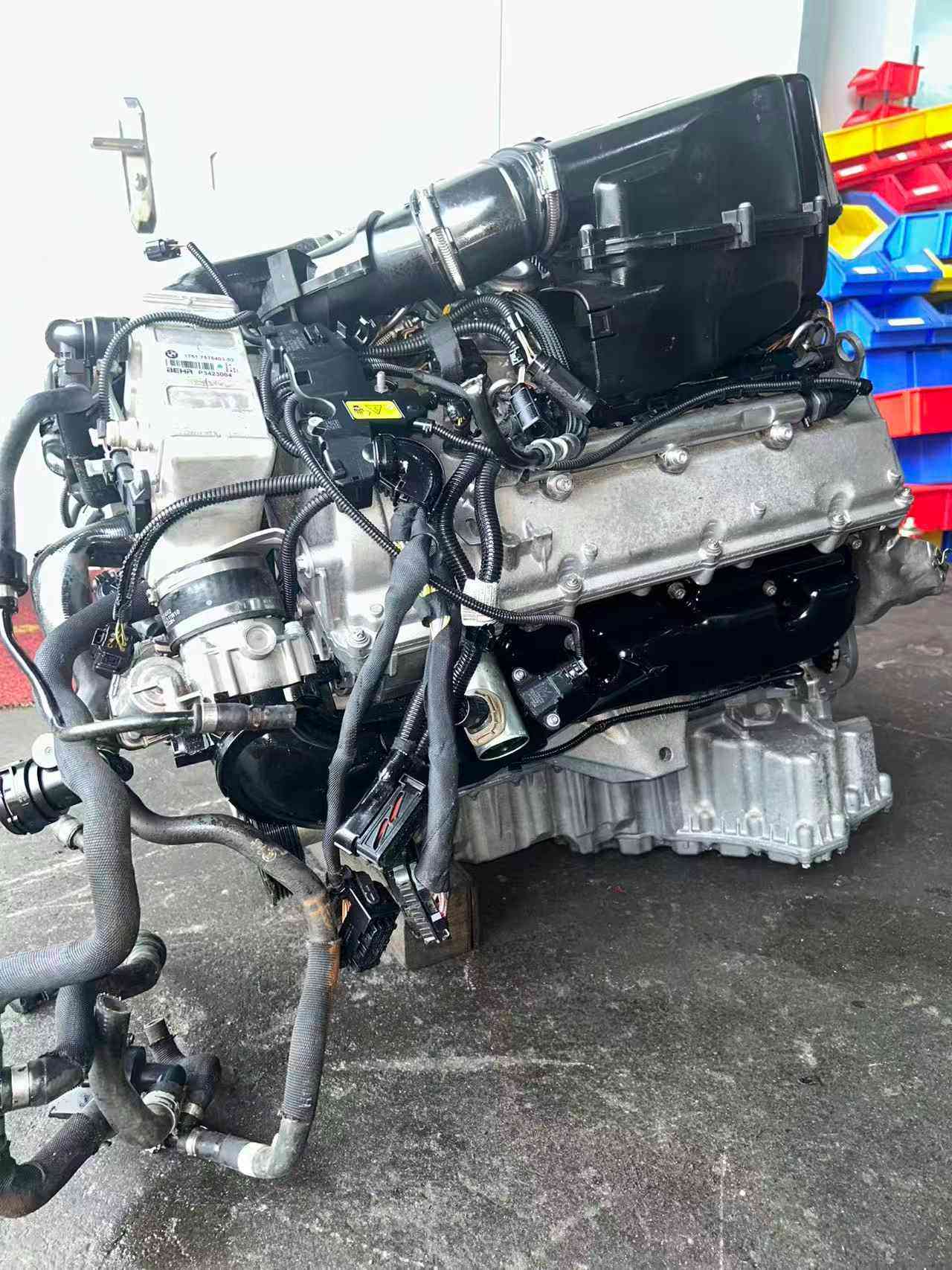 BMW N63 Twin Turbo V8 Engine Side View