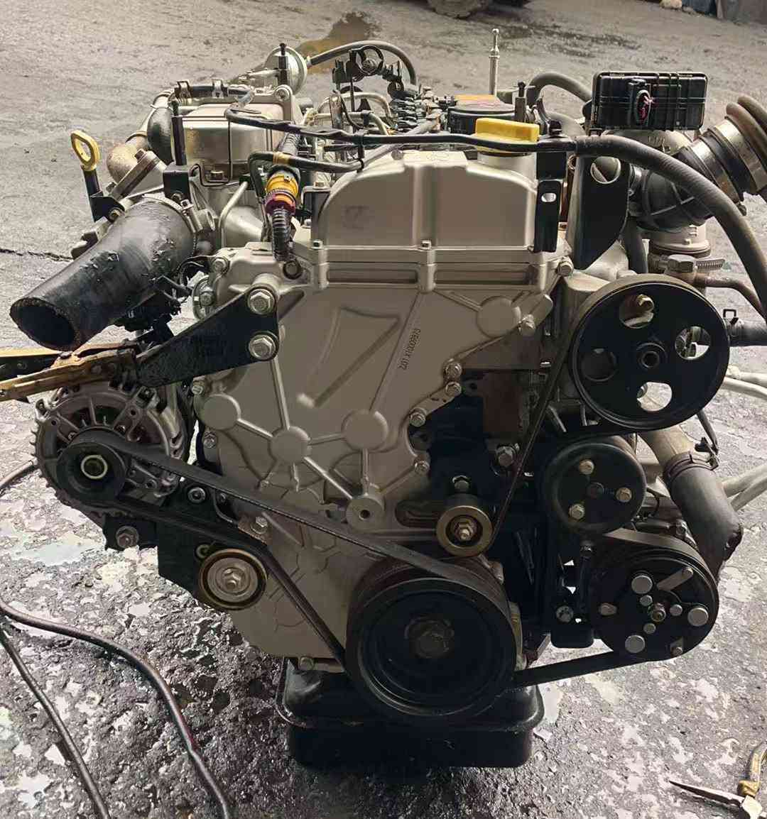 Used Changan D20TCIE engine side view with turbo components