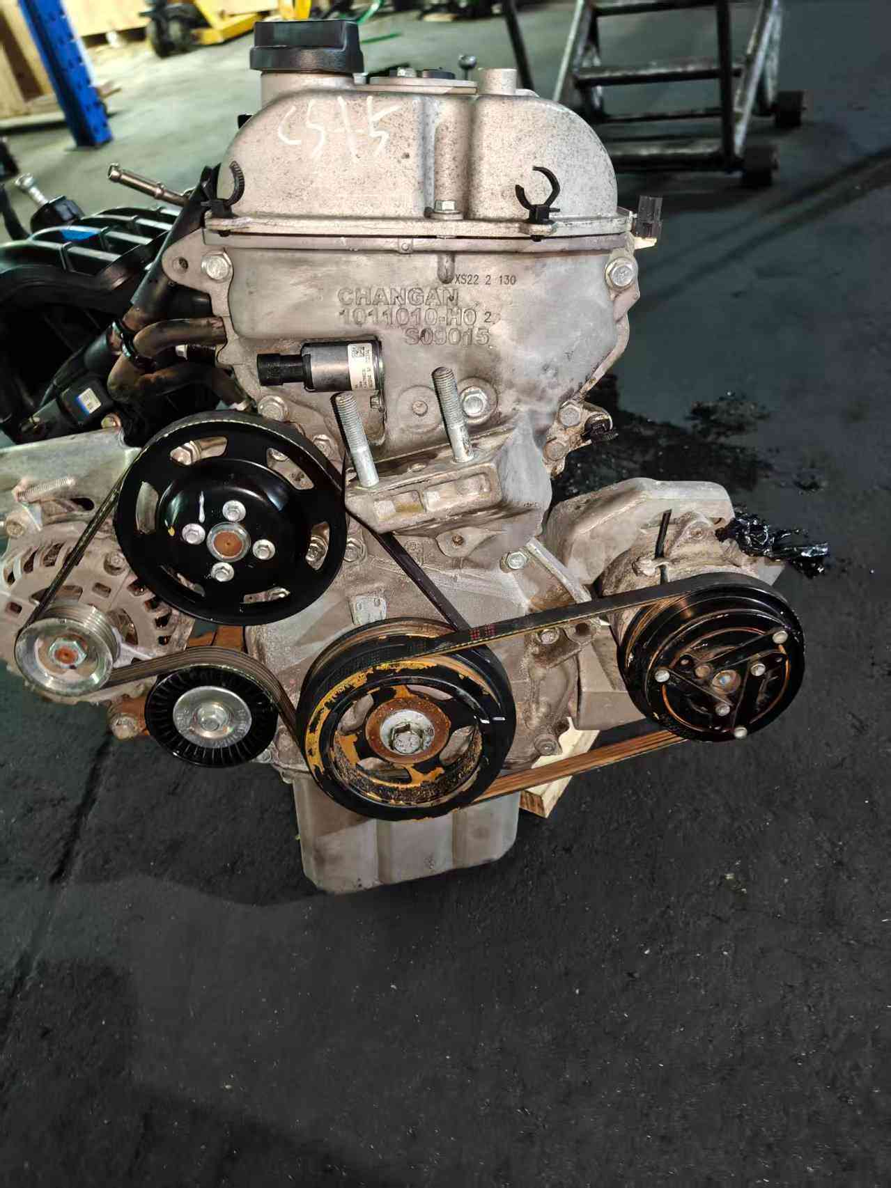 Used Changan JL473QF engine side view with original parts
