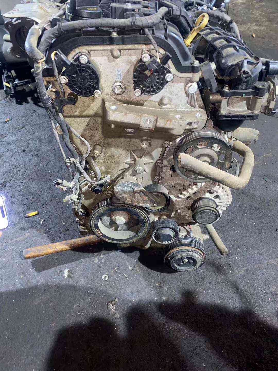 Used Changan JL473ZQ2 engine side view with accessories