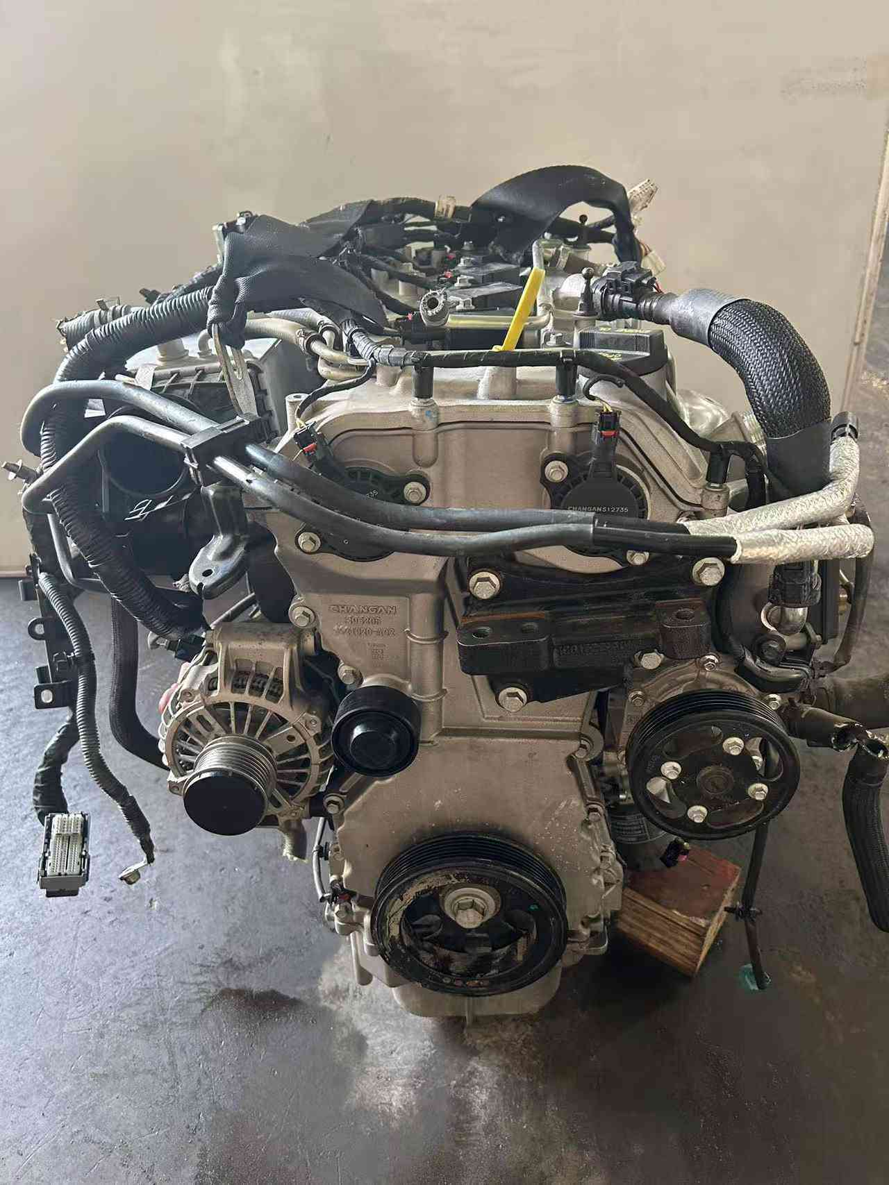 Used Changan JL486ZQ5 engine side view with components