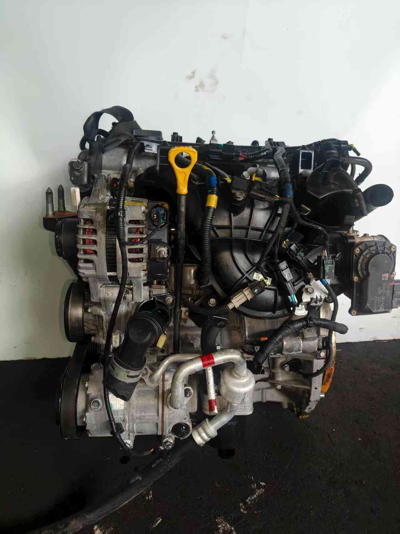 Real stock photo of used Hyundai G4FJ engine assembly