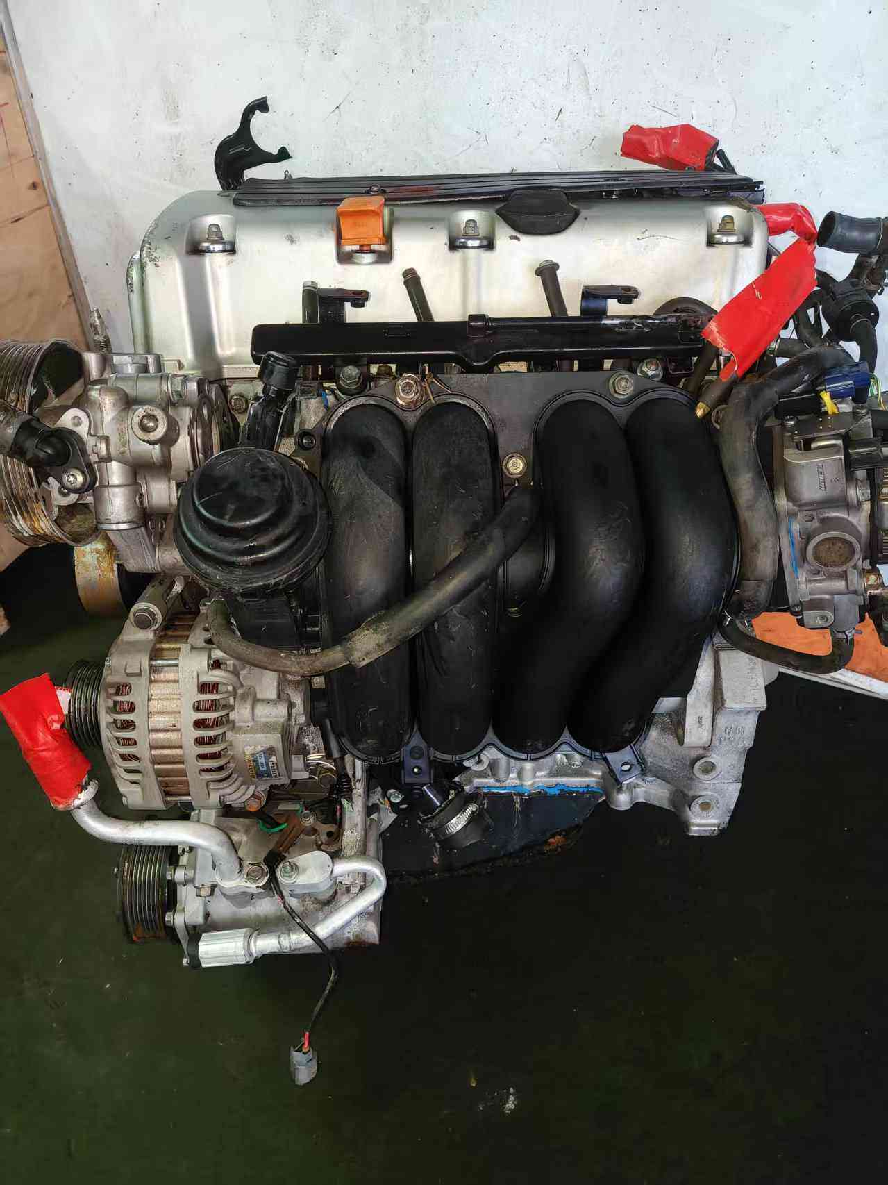 Honda K20A4 used engine assembly intake side view