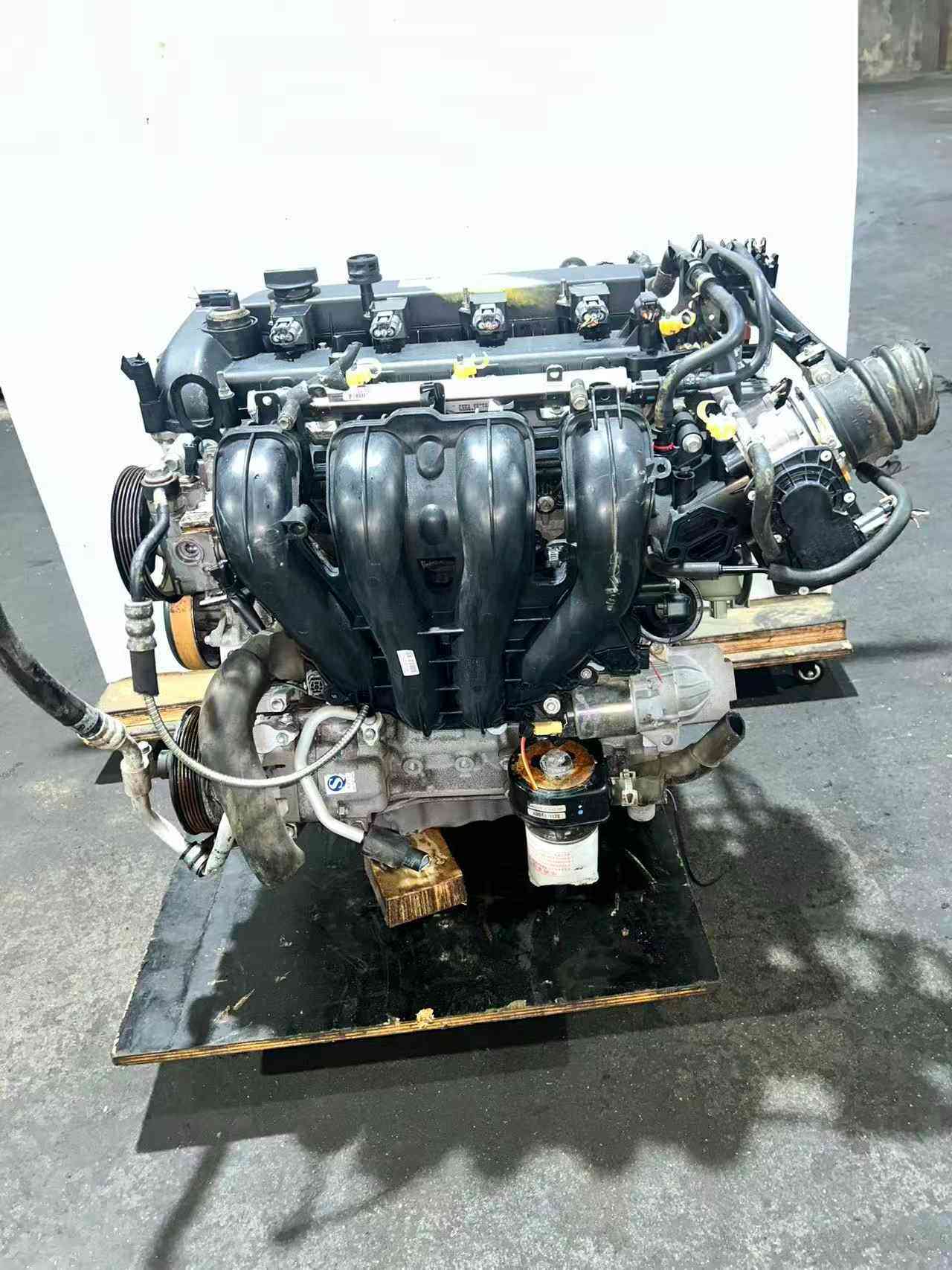 Mazda LF engine intake and exhaust side view