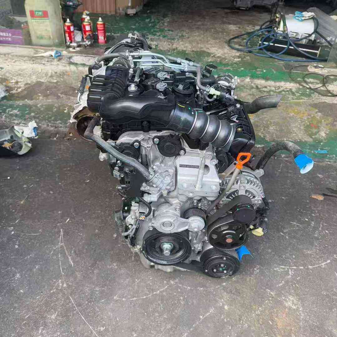P10A1 turbo engine assembly with alternator and pulley