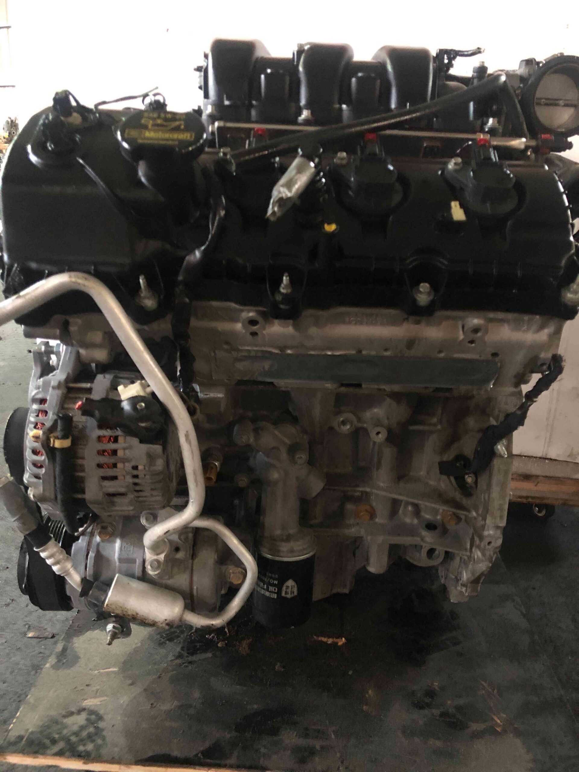 Ford 3.5 Duratec V6 engine intake side with alternator and AC compressor