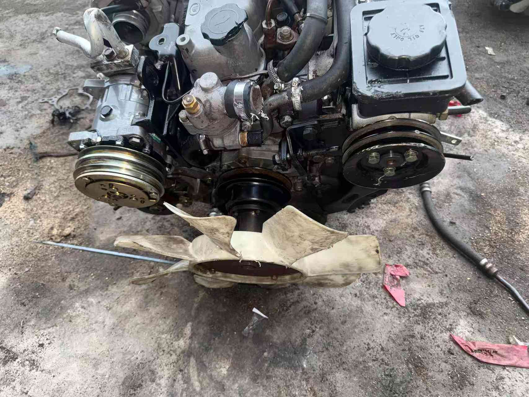 Great Wall GW2.8T Diesel Engine Assembly - Front Belt System View