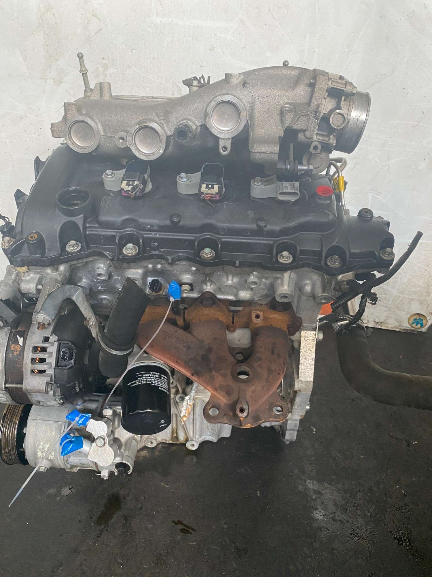 Detailed view of an original second-hand LLT engine assembly