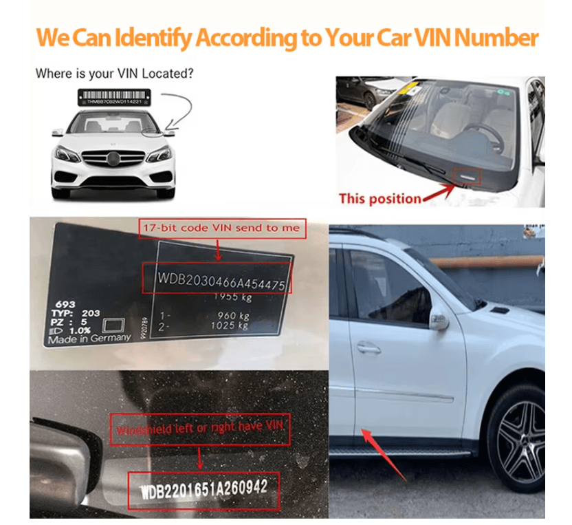 Where to find vehicle VIN number on a car