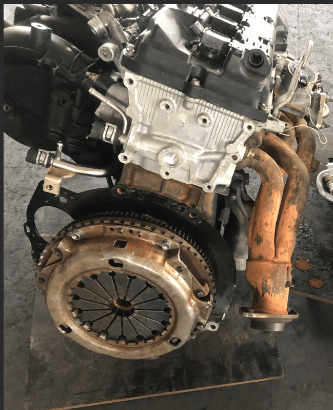 Toyota 1TR engine side view cylinder block