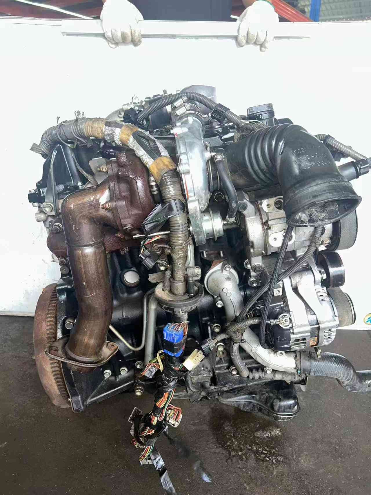 Toyota 2KD diesel engine side view cylinder block